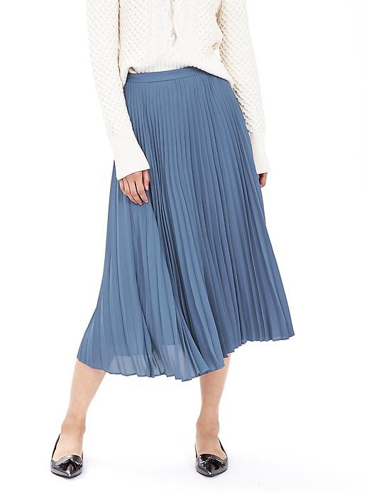 Banana Republic Pleated Midi Skirt